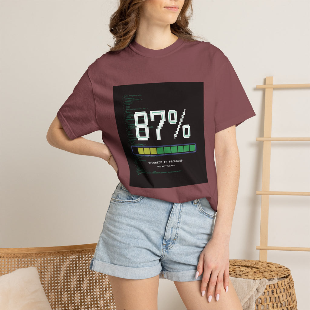Glitch Gaming T-Shirt | Override In Progress Cyberpunk Tee