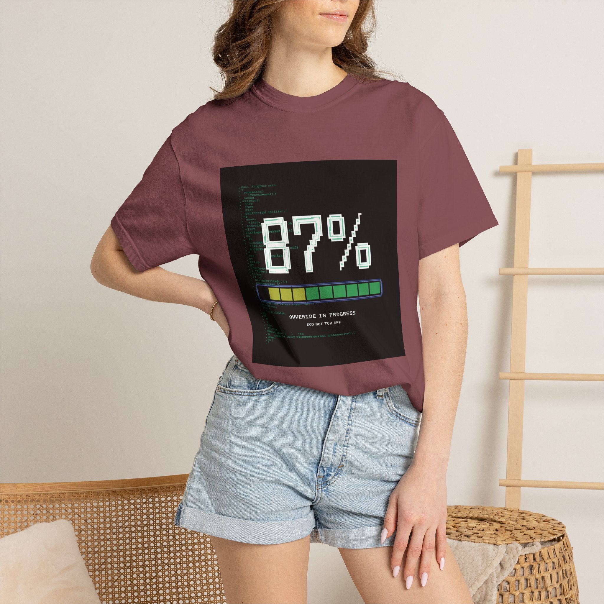 Glitch Gaming T-Shirt | Override In Progress Cyberpunk Tee