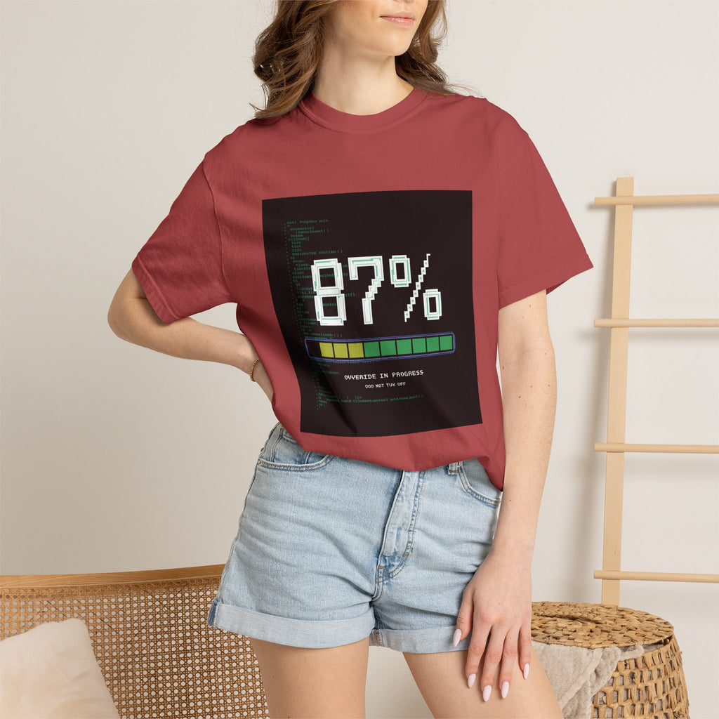 Glitch Gaming T-Shirt | Override In Progress Cyberpunk Tee