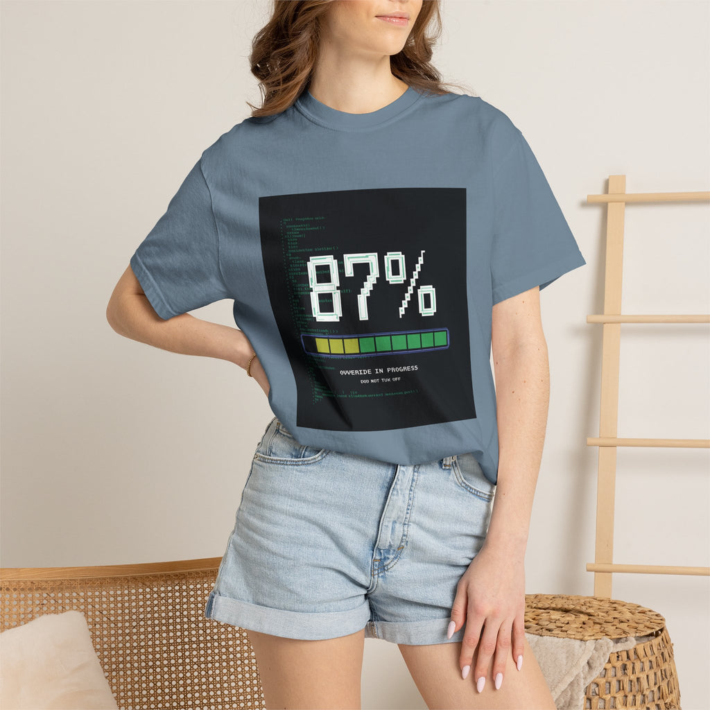 Glitch Gaming T-Shirt | Override In Progress Cyberpunk Tee