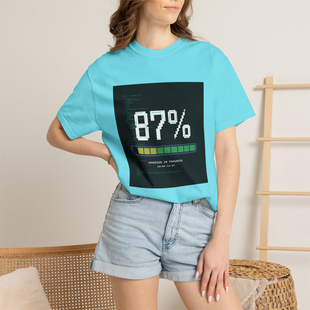 Glitch Gaming T-Shirt | Override In Progress Cyberpunk Tee