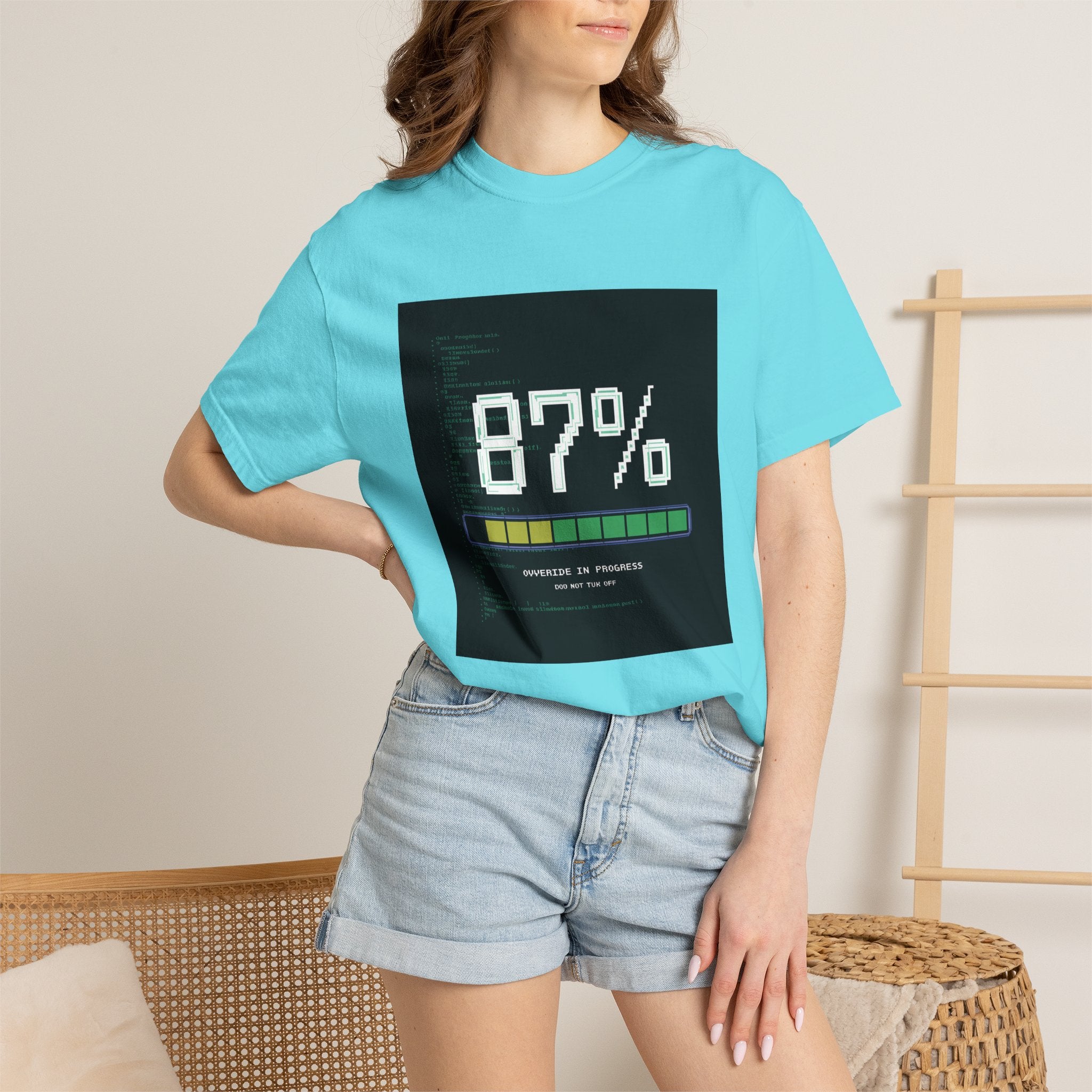 Glitch Gaming T-Shirt | Override In Progress Cyberpunk Tee