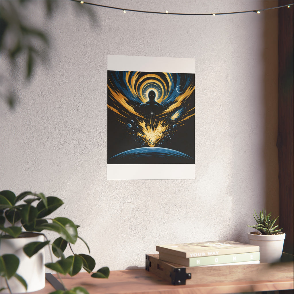 Cosmic Villain Art Print | Epic Sci-Fi Space Poster 18x24
