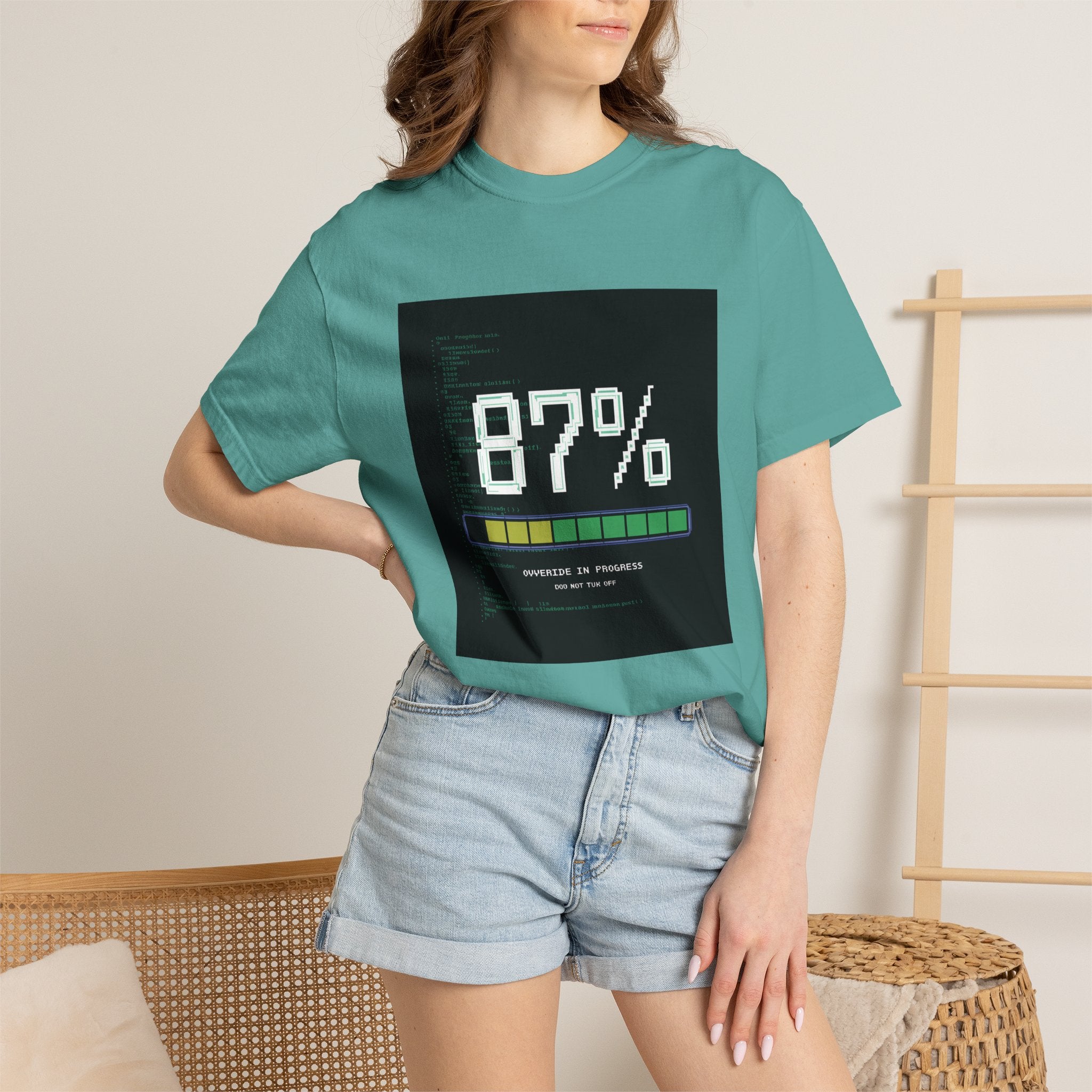 Glitch Gaming T-Shirt | Override In Progress Cyberpunk Tee