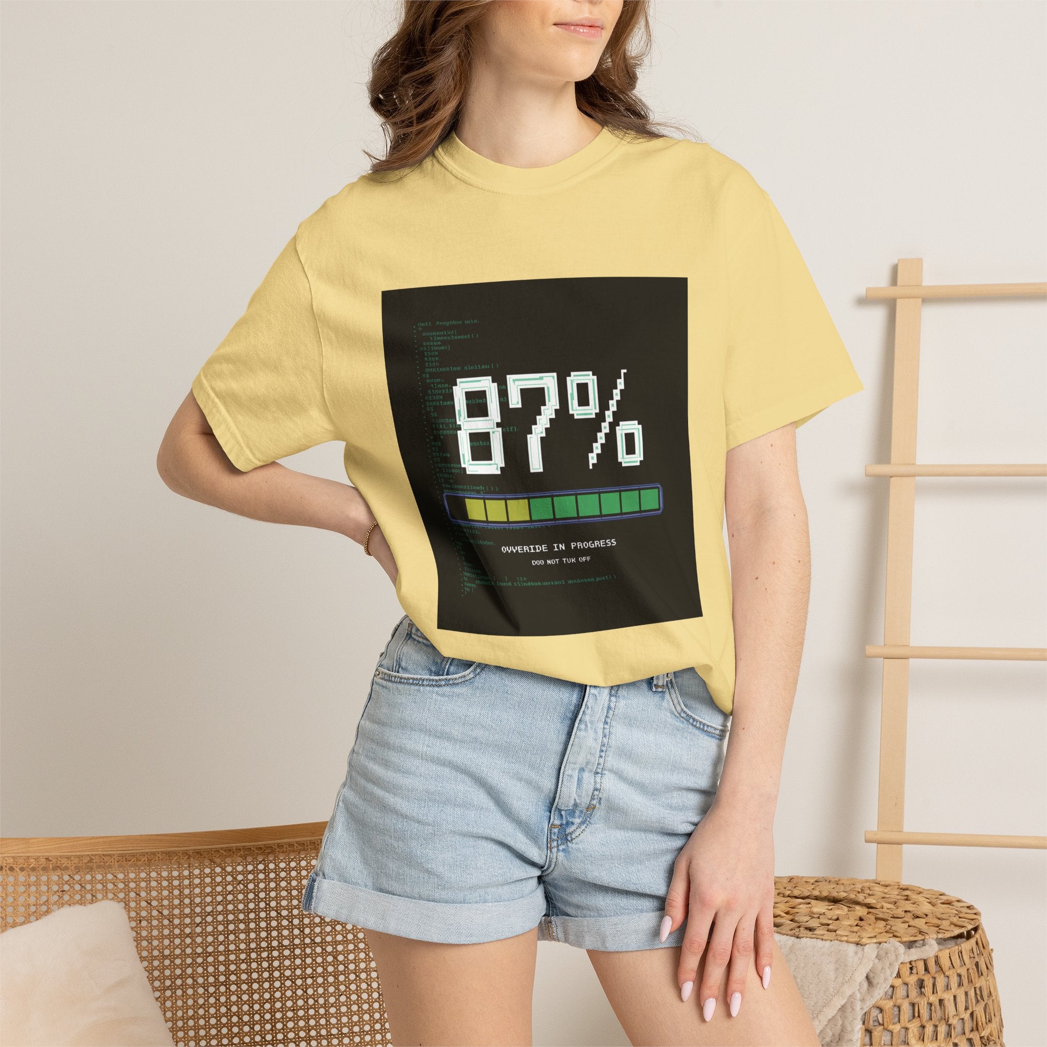 Glitch Gaming T-Shirt | Override In Progress Cyberpunk Tee