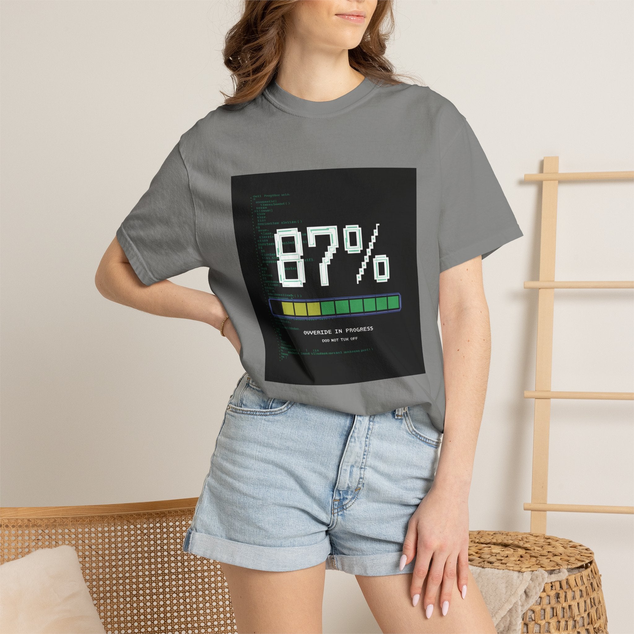 Glitch Gaming T-Shirt | Override In Progress Cyberpunk Tee