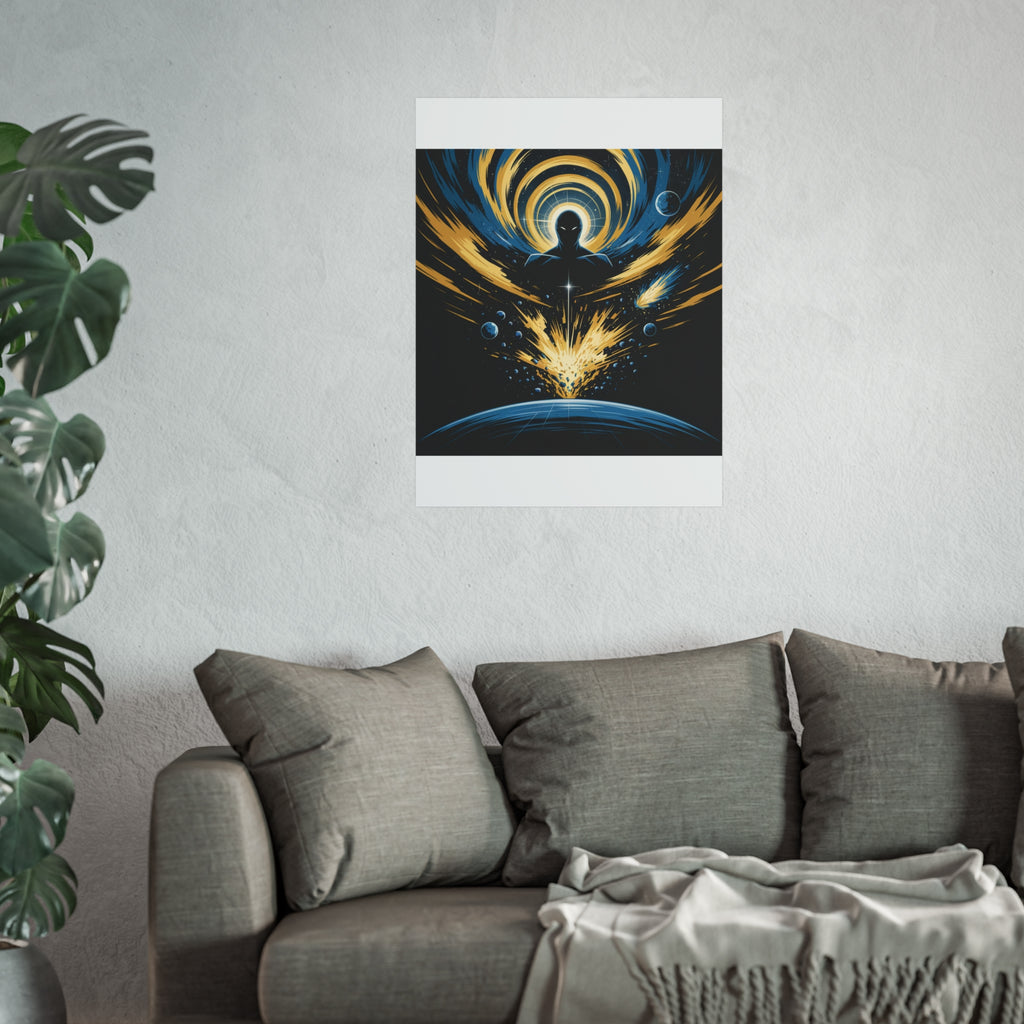 Cosmic Villain Art Print | Epic Sci-Fi Space Poster 18x24