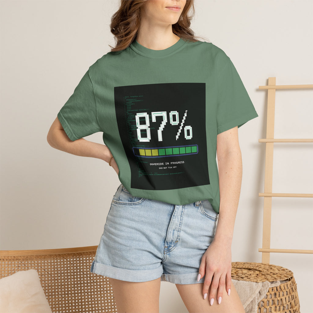 Glitch Gaming T-Shirt | Override In Progress Cyberpunk Tee