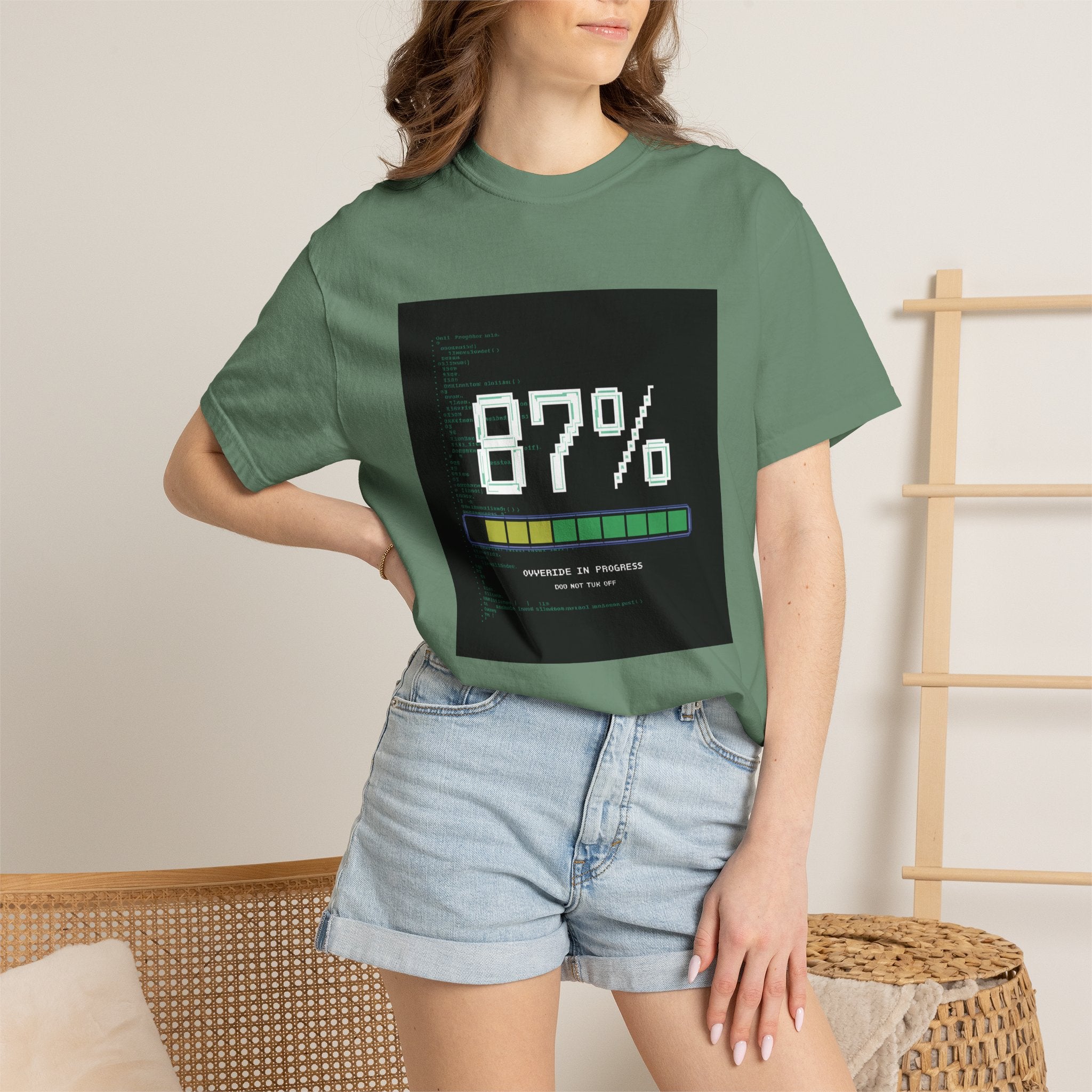 Glitch Gaming T-Shirt | Override In Progress Cyberpunk Tee