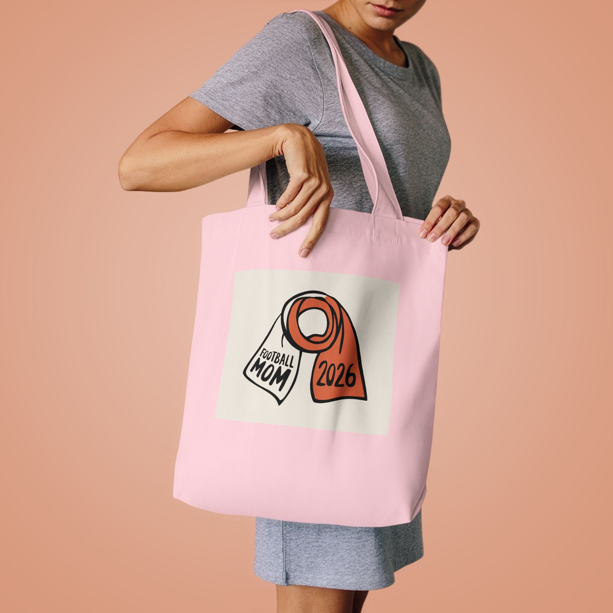 Football Mom Tote Bag | 2026 Soccer Fan Canvas Bag Gift for Women