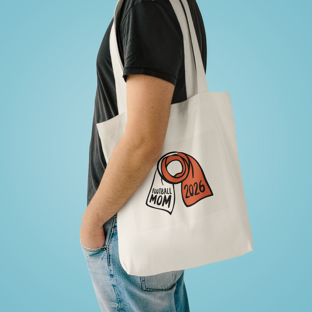 Football Mom Tote Bag | 2026 Soccer Fan Canvas Bag Gift for Women