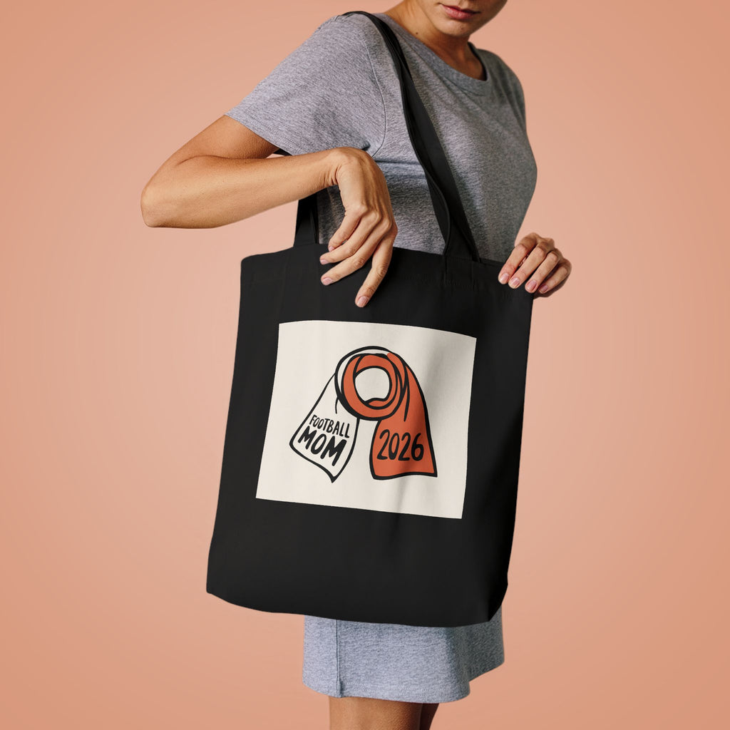 Football Mom Tote Bag | 2026 Soccer Fan Canvas Bag Gift for Women