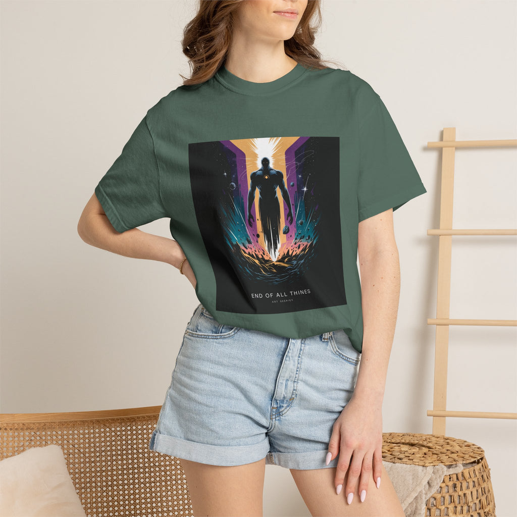 Epic Hero Graphic Tee – Cosmic Battle Superhero Fan Shirt