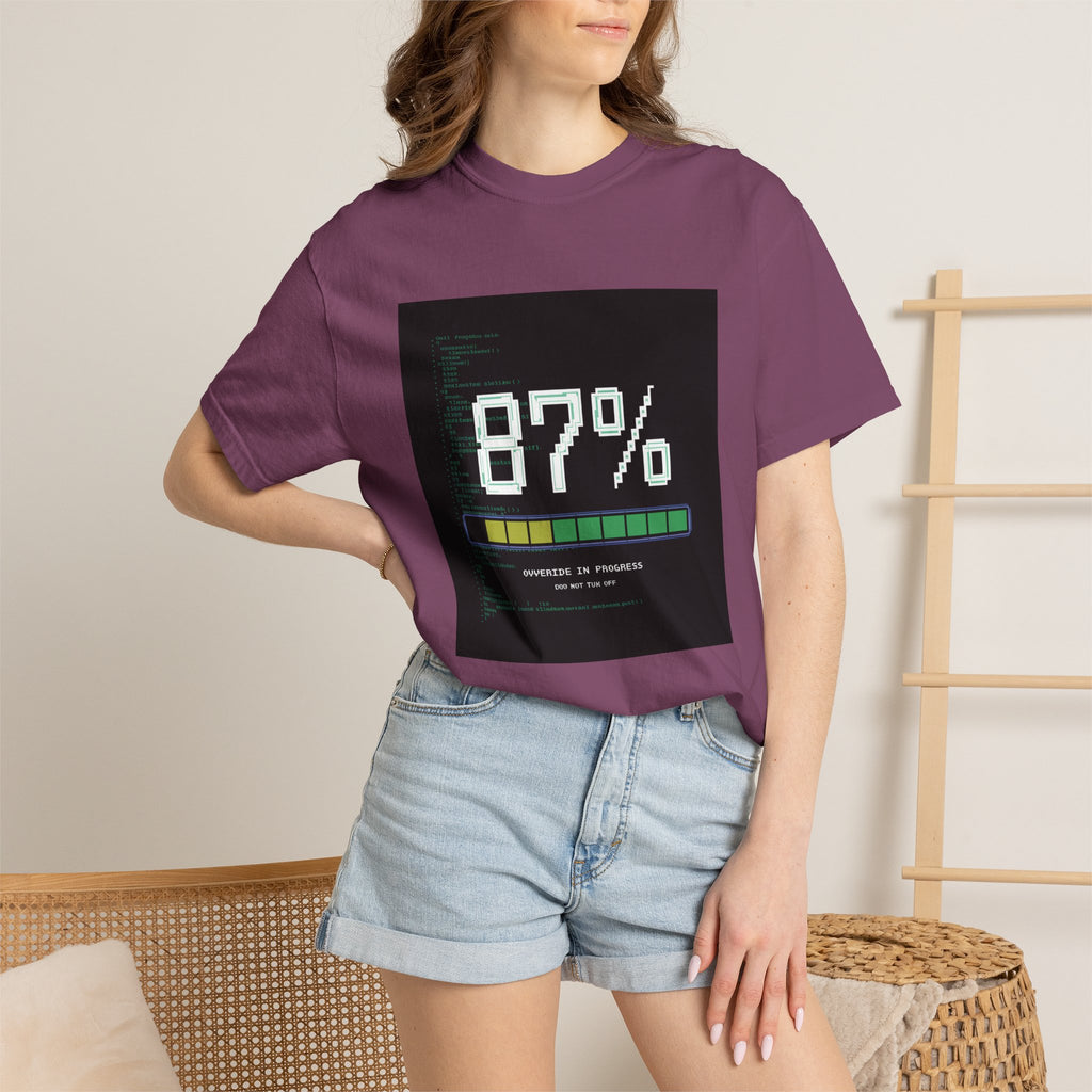 Glitch Gaming T-Shirt | Override In Progress Cyberpunk Tee
