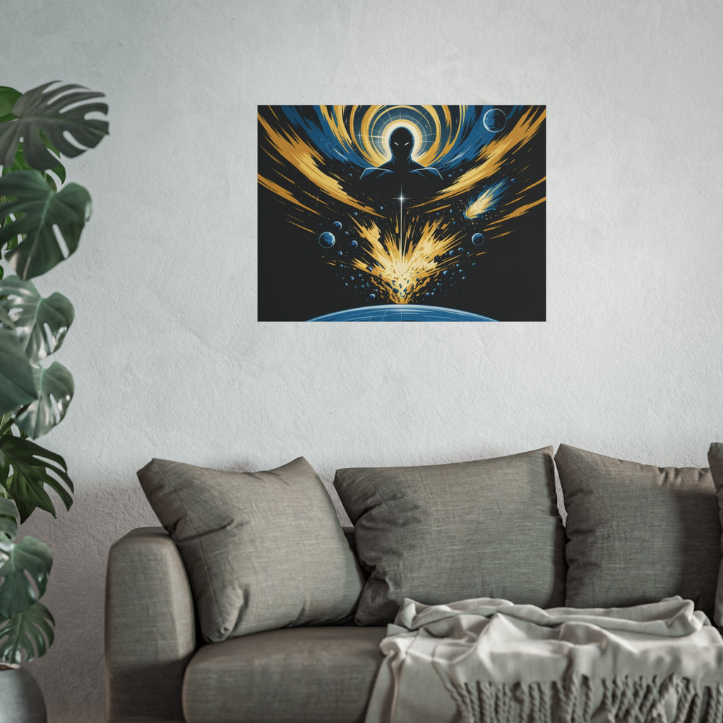 Cosmic Villain Art Print | Epic Sci-Fi Space Poster 18x24