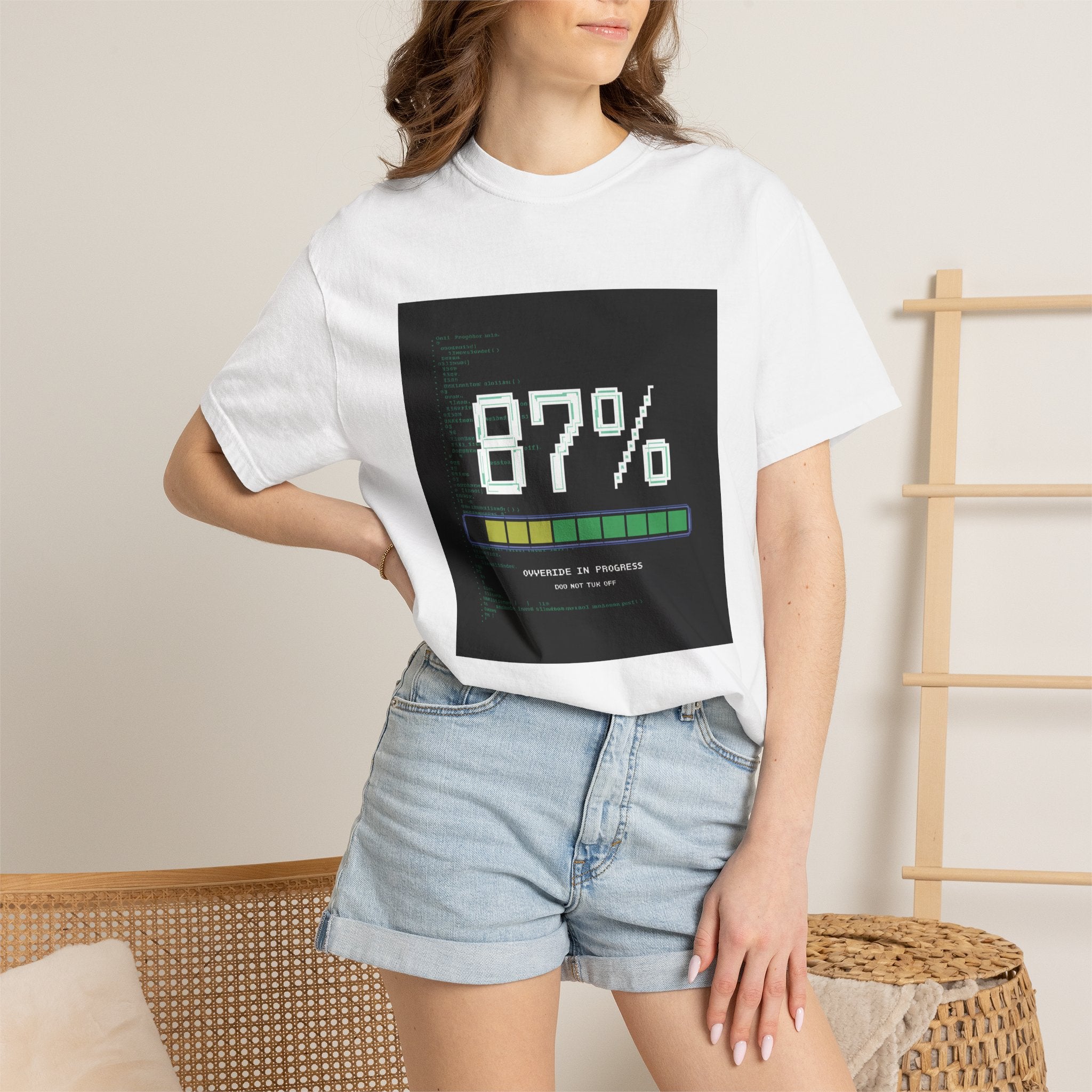 Glitch Gaming T-Shirt | Override In Progress Cyberpunk Tee
