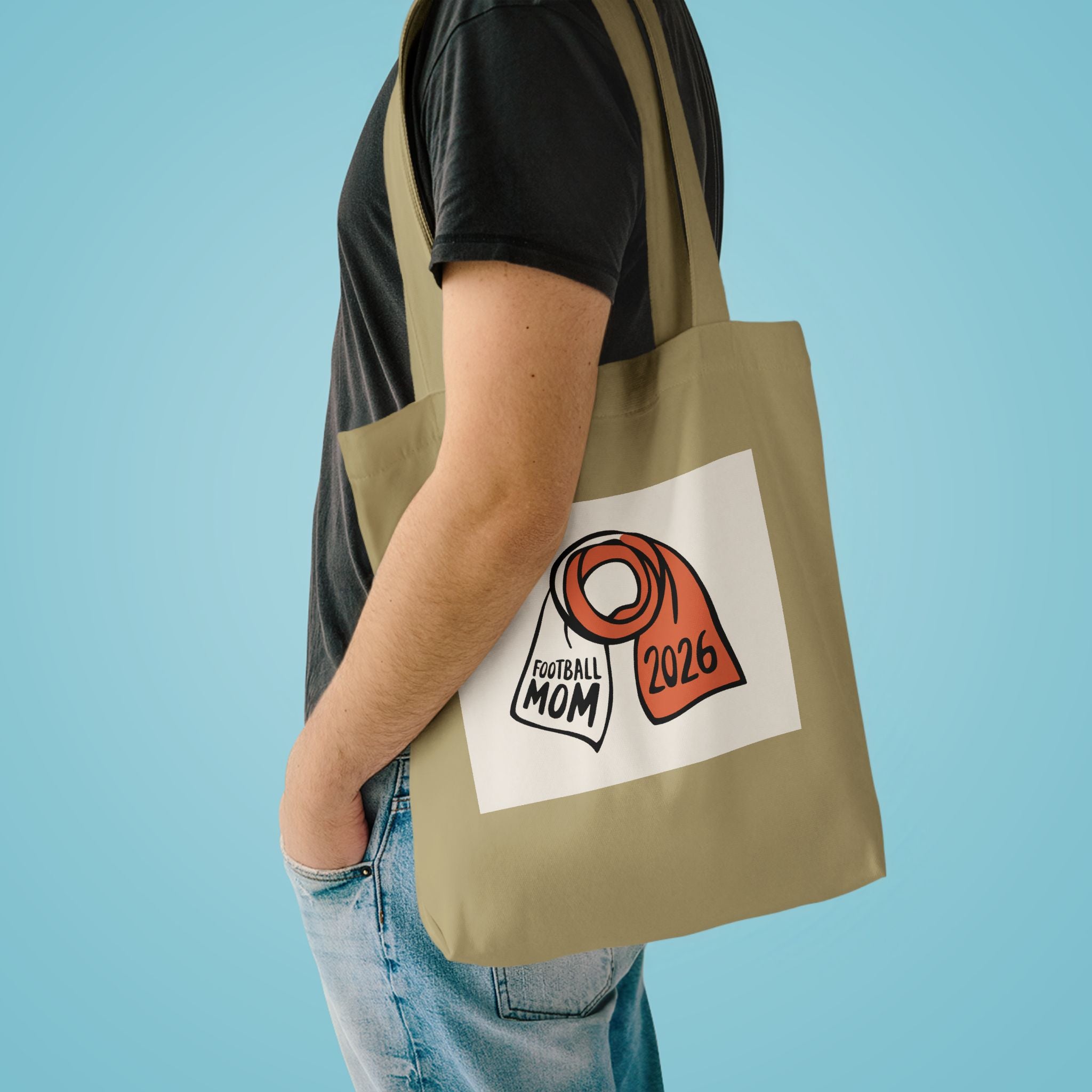 Football Mom Tote Bag | 2026 Soccer Fan Canvas Bag Gift for Women