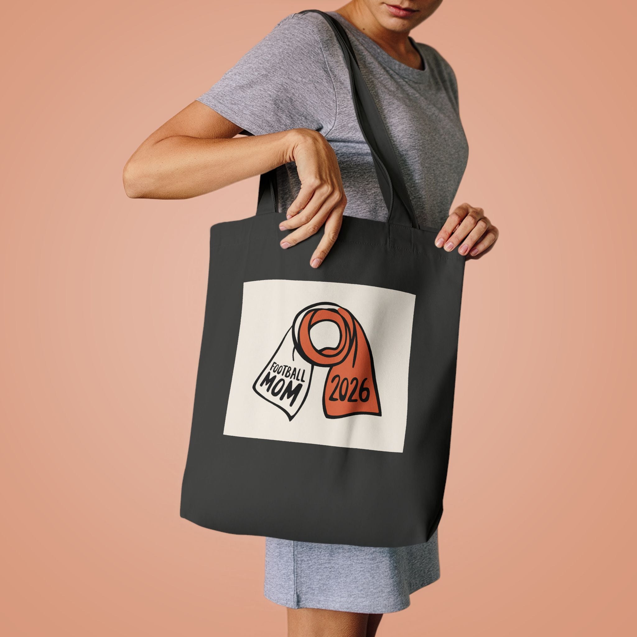 Football Mom Tote Bag | 2026 Soccer Fan Canvas Bag Gift for Women