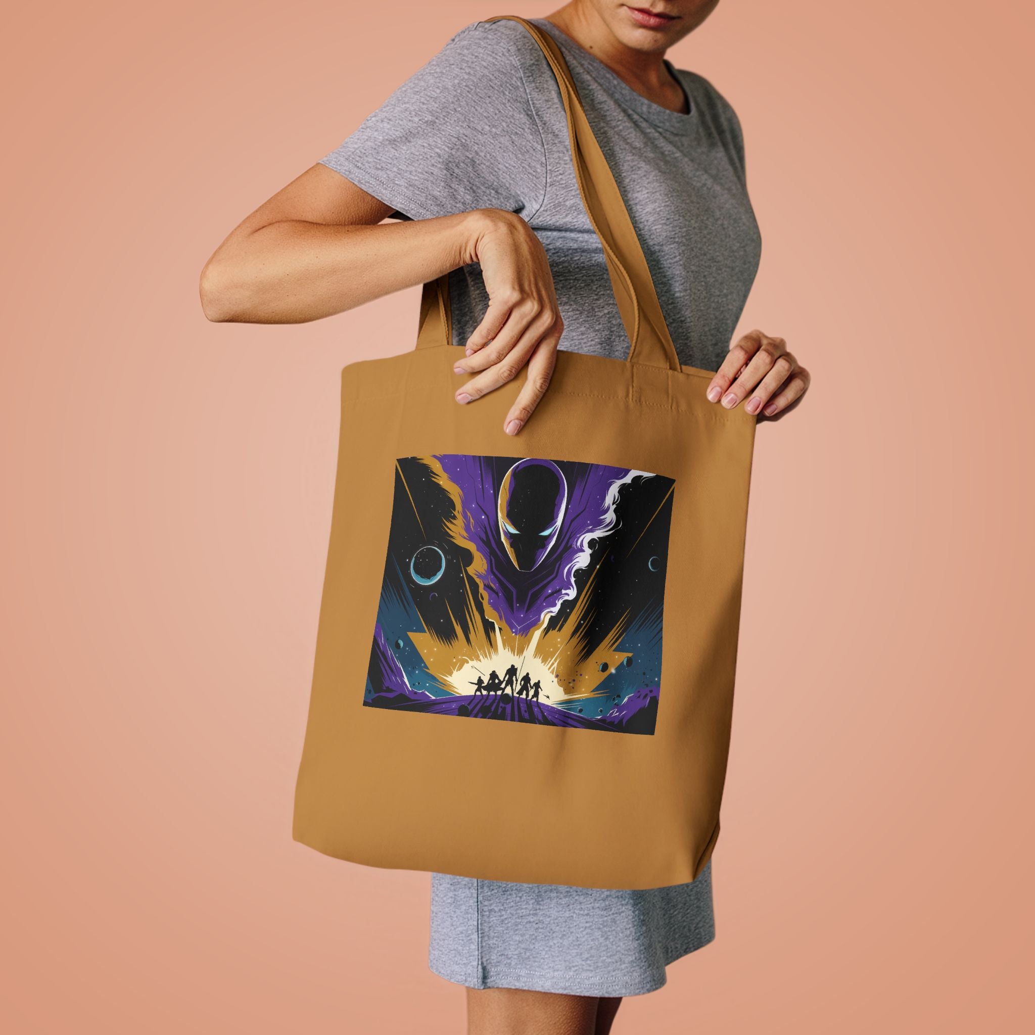 Superhero Fan Tote Bag | Minimalist Hero Canvas Bag