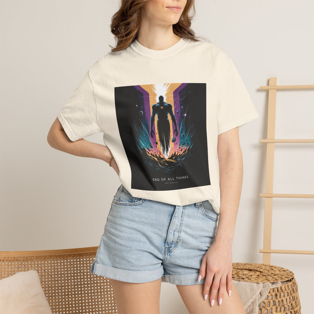 Epic Hero Graphic Tee – Cosmic Battle Superhero Fan Shirt
