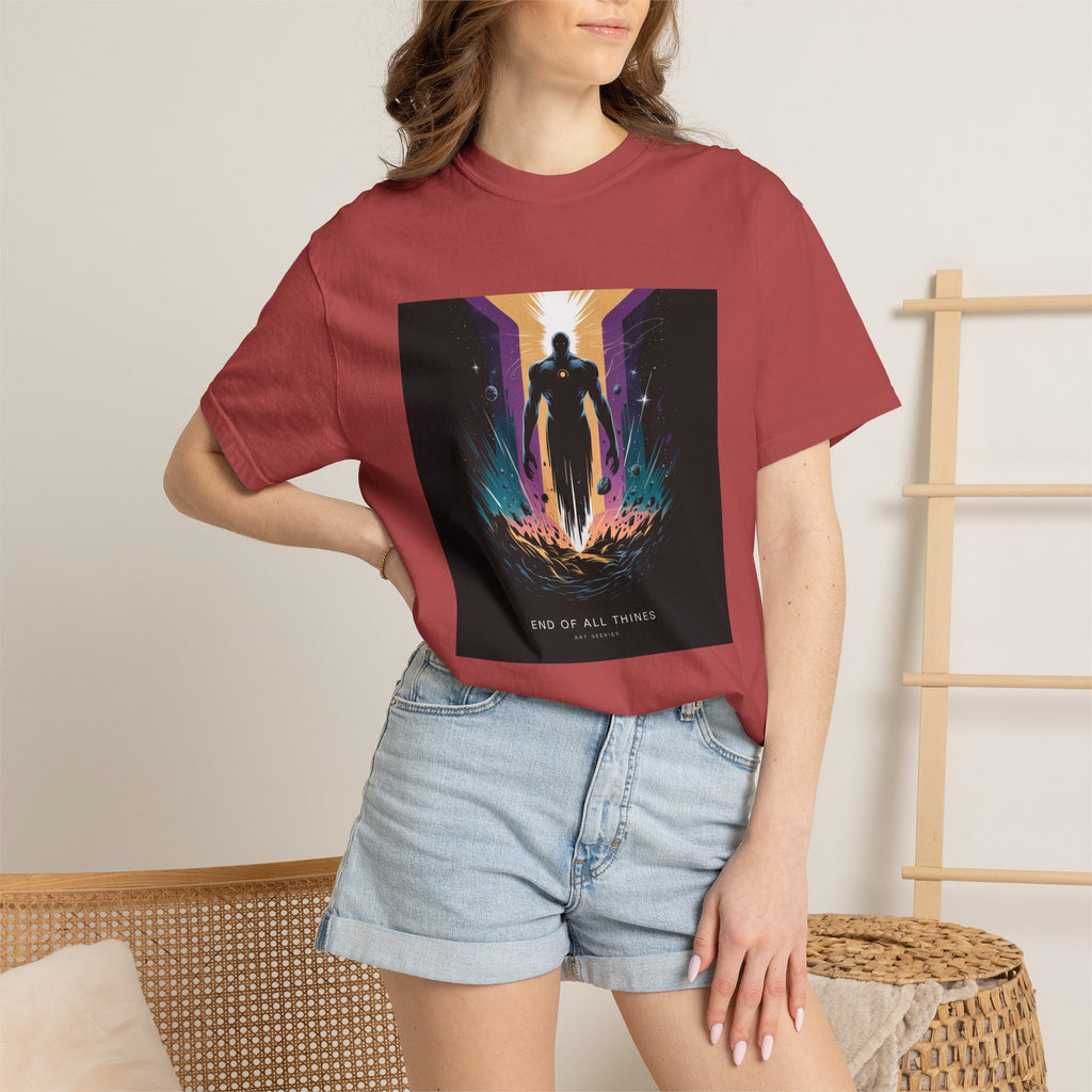 Epic Hero Graphic Tee – Cosmic Battle Superhero Fan Shirt