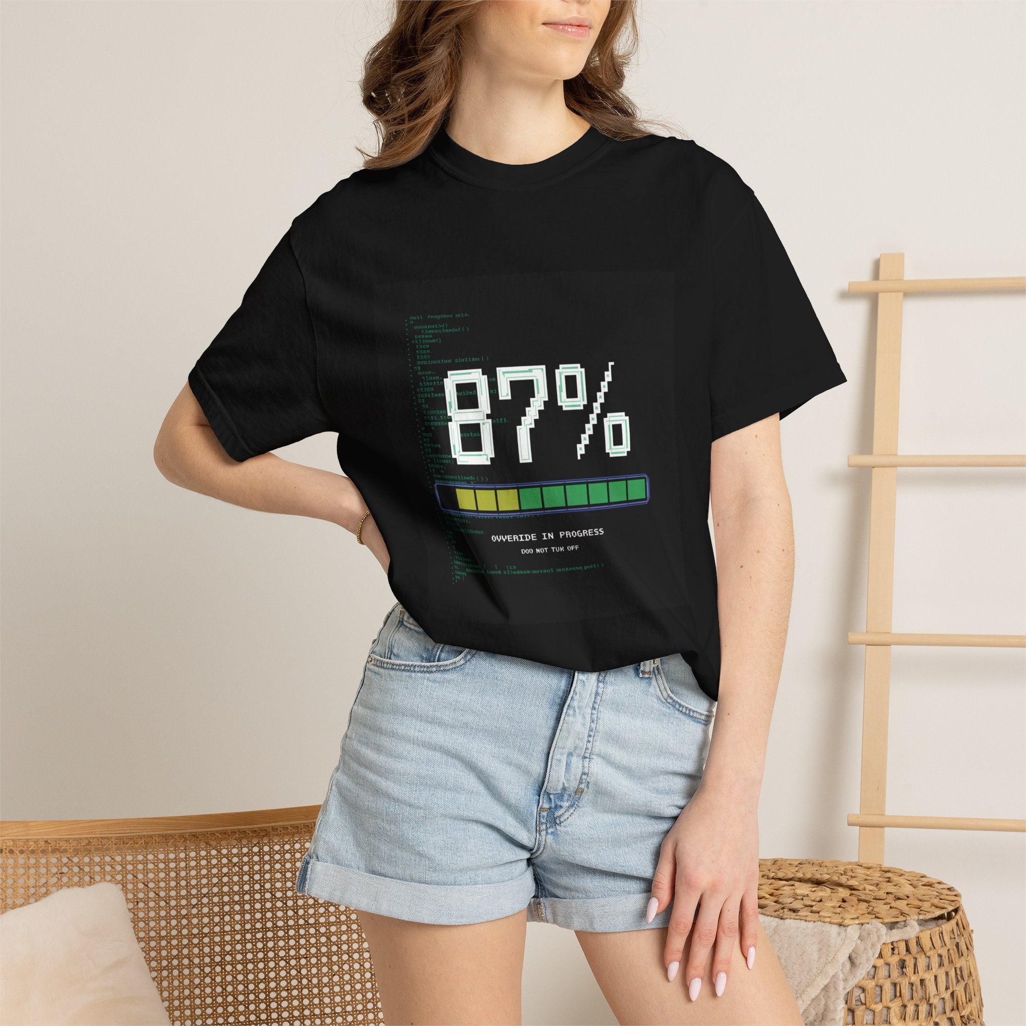 Glitch Gaming T-Shirt | Override In Progress Cyberpunk Tee