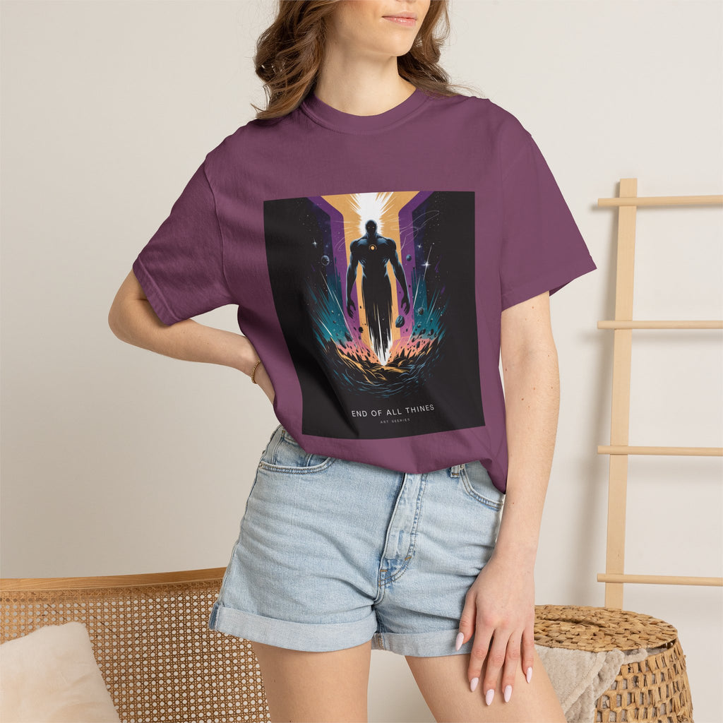 Epic Hero Graphic Tee – Cosmic Battle Superhero Fan Shirt