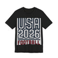 USA Football 2026 T-Shirt | Premium Minimalist Soccer Tee | Unisex Black