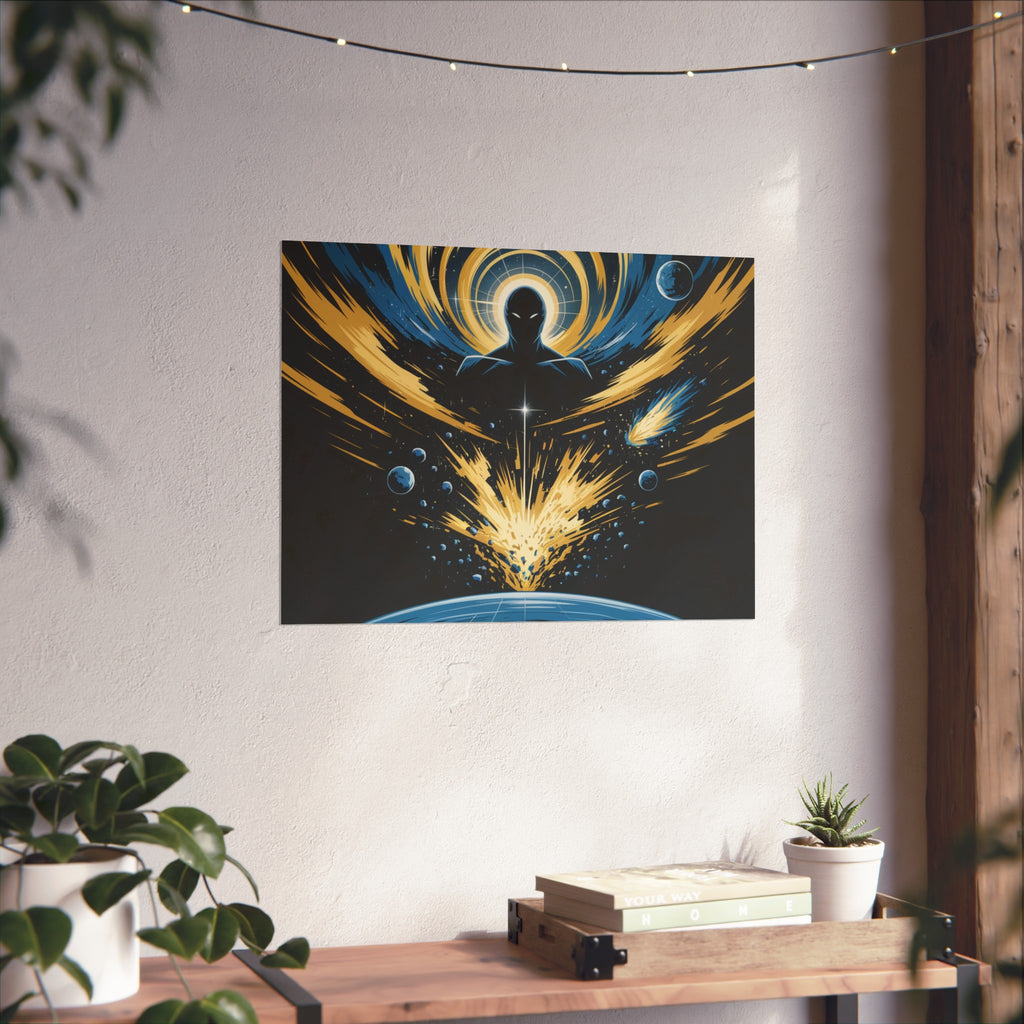 Cosmic Villain Art Print | Epic Sci-Fi Space Poster 18x24