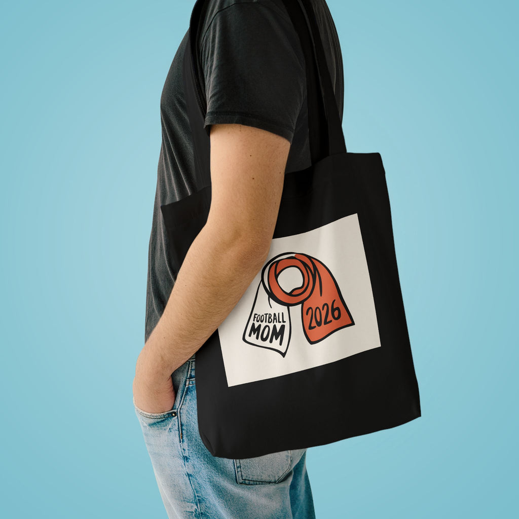 Football Mom Tote Bag | 2026 Soccer Fan Canvas Bag Gift for Women