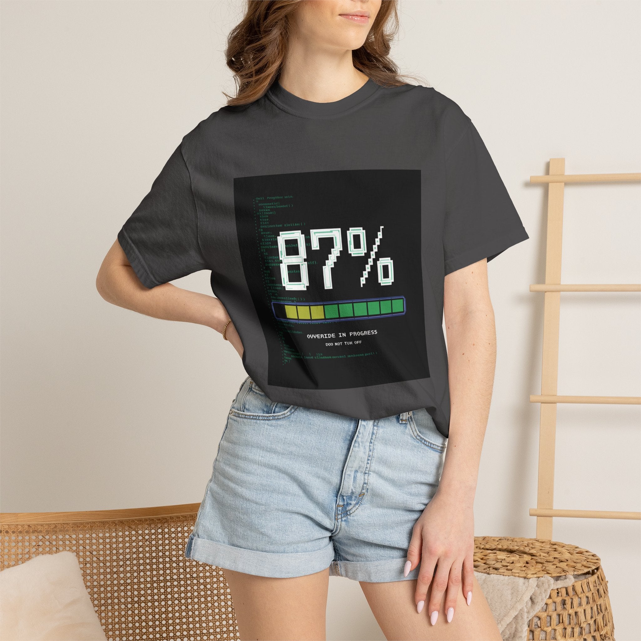 Glitch Gaming T-Shirt | Override In Progress Cyberpunk Tee