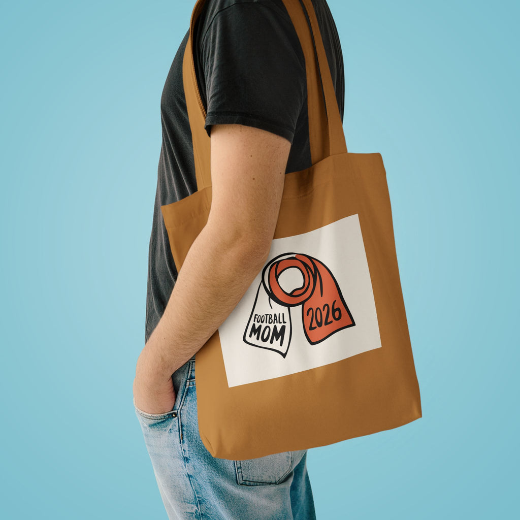 Football Mom Tote Bag | 2026 Soccer Fan Canvas Bag Gift for Women