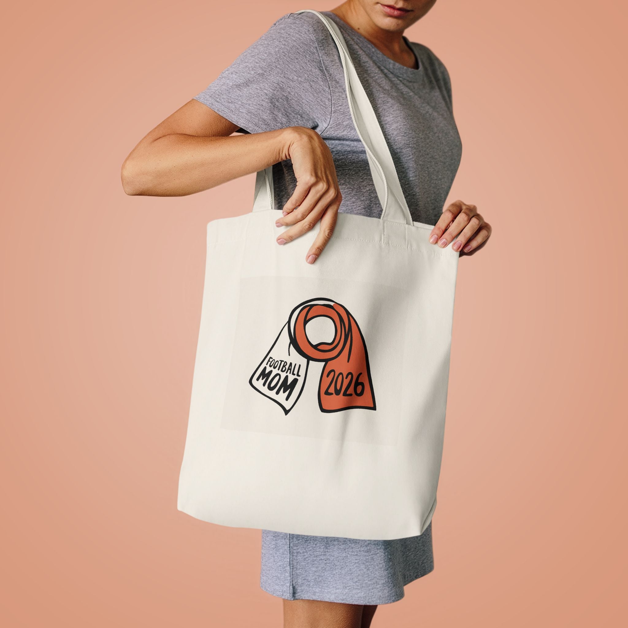 Football Mom Tote Bag | 2026 Soccer Fan Canvas Bag Gift for Women
