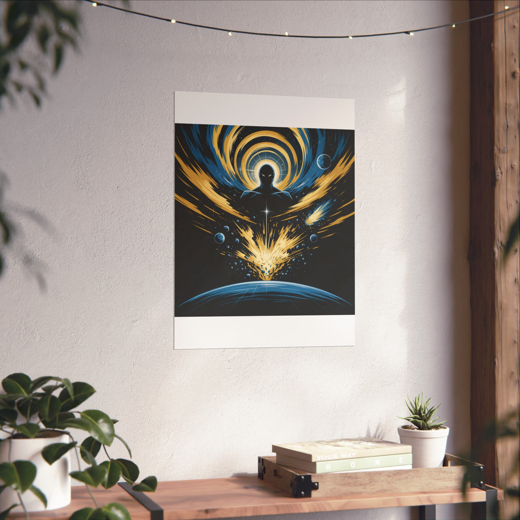 Cosmic Villain Art Print | Epic Sci-Fi Space Poster 18x24