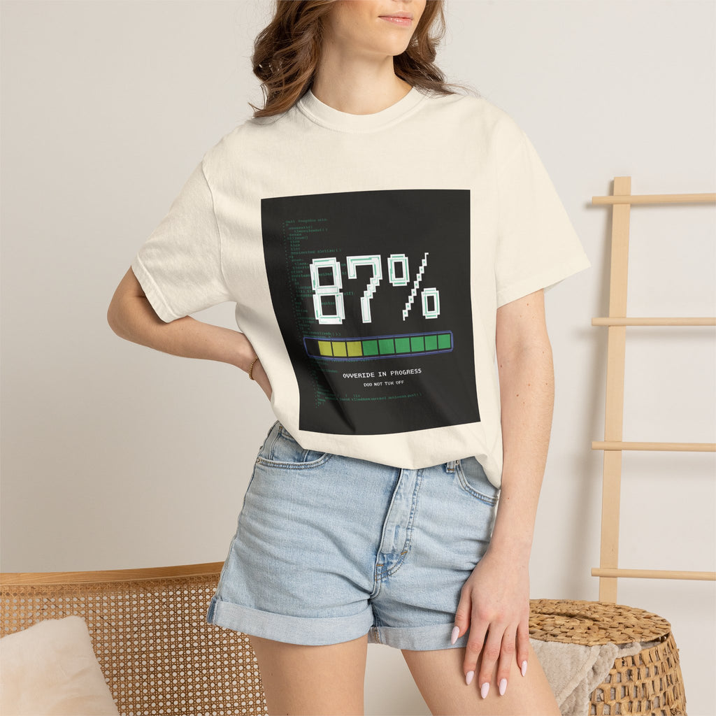 Glitch Gaming T-Shirt | Override In Progress Cyberpunk Tee