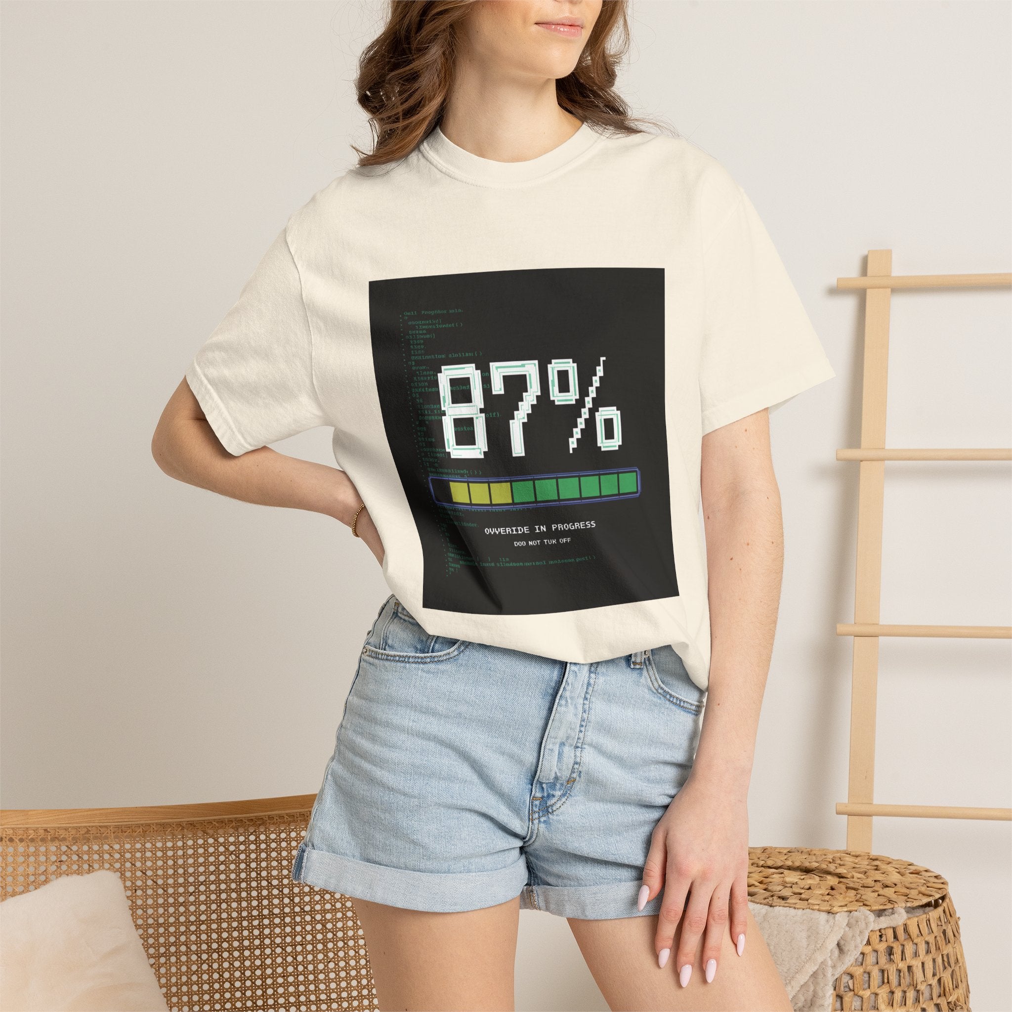 Glitch Gaming T-Shirt | Override In Progress Cyberpunk Tee