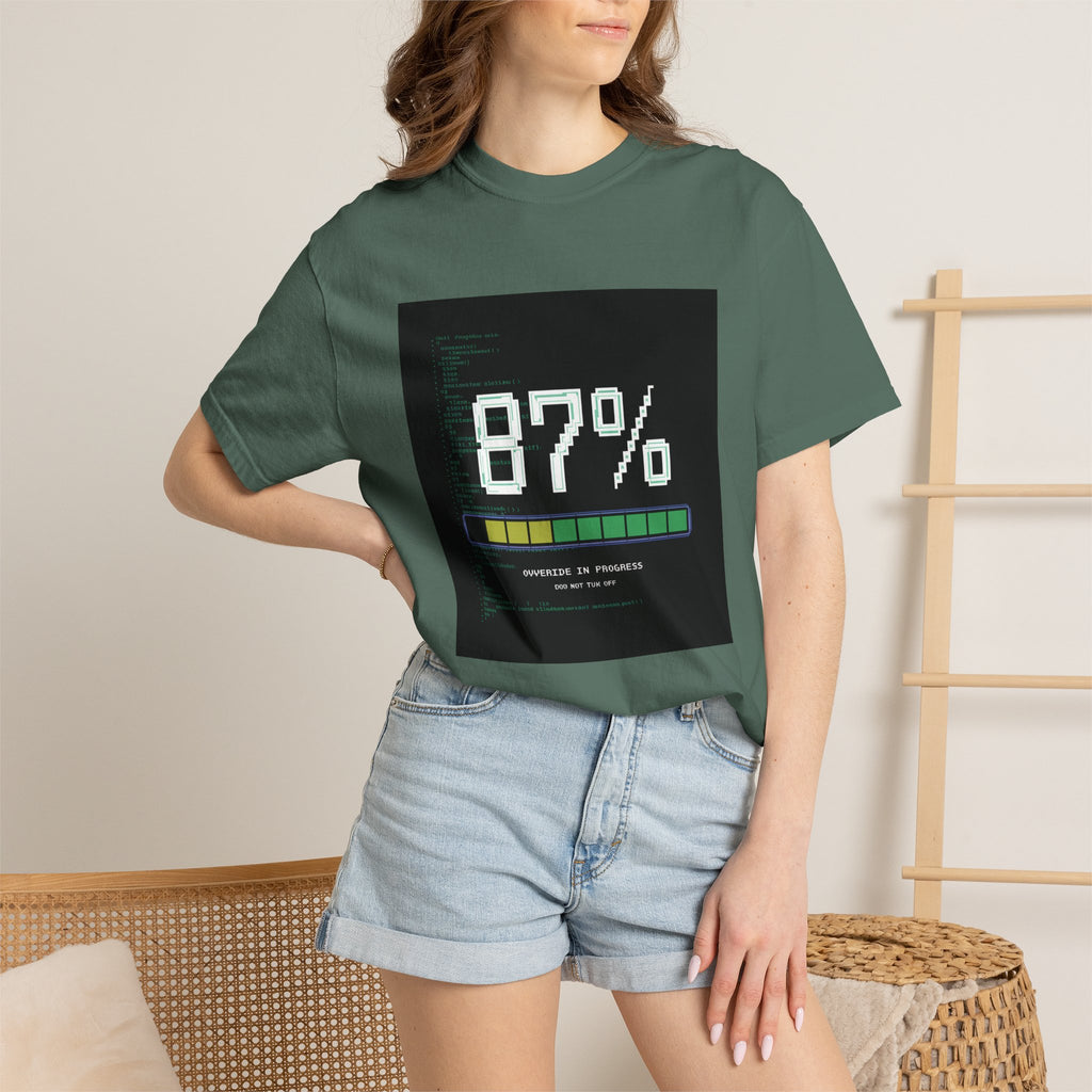 Glitch Gaming T-Shirt | Override In Progress Cyberpunk Tee