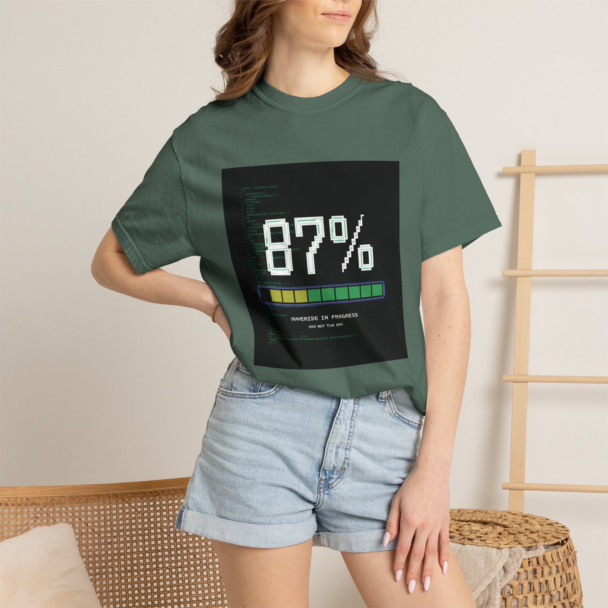 Glitch Gaming T-Shirt | Override In Progress Cyberpunk Tee