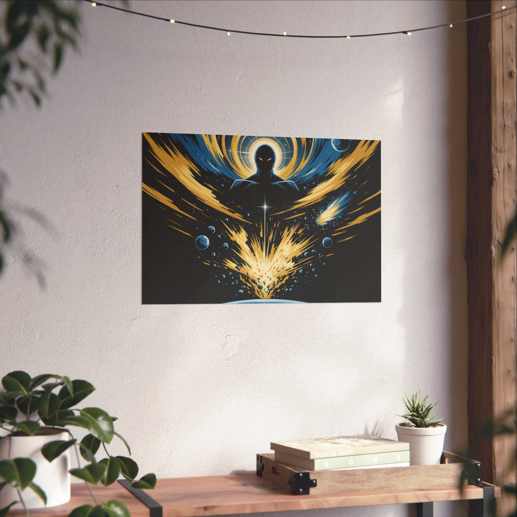 Cosmic Villain Art Print | Epic Sci-Fi Space Poster 18x24