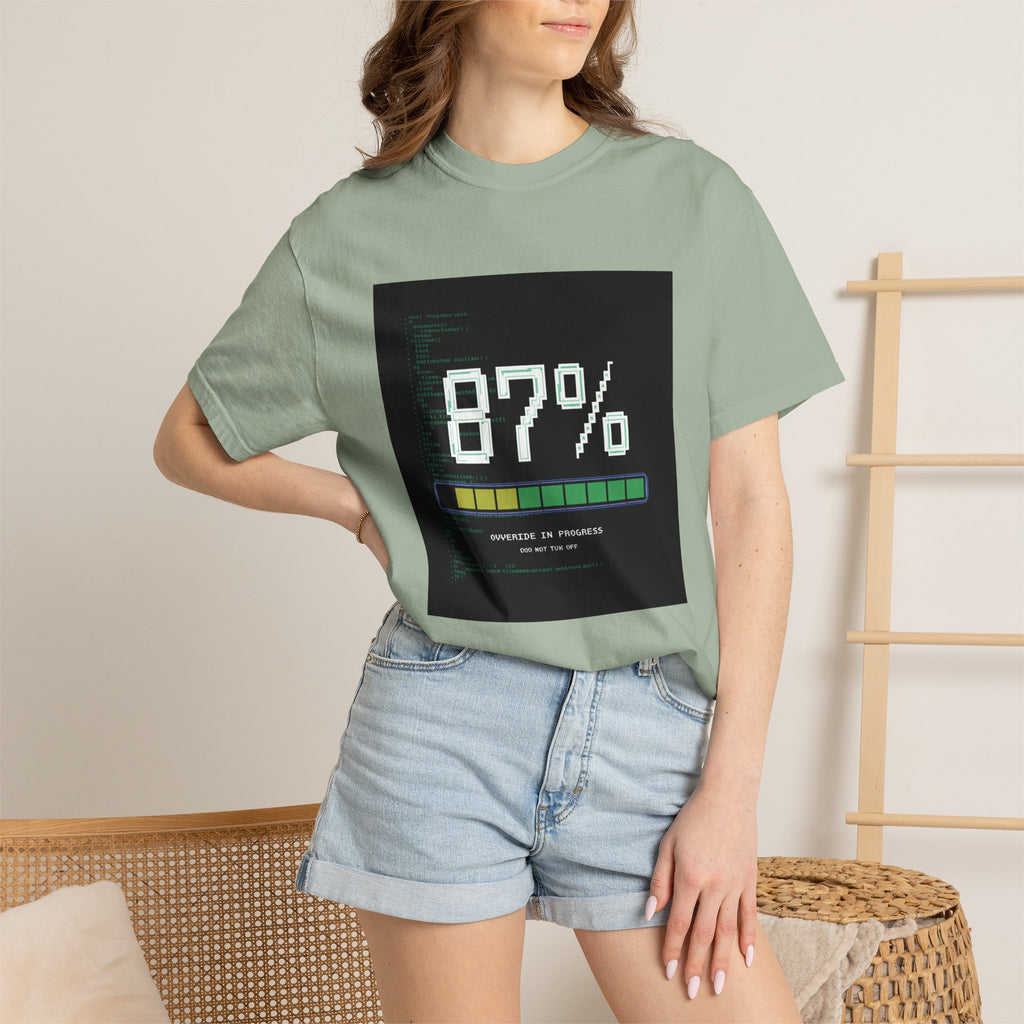 Glitch Gaming T-Shirt | Override In Progress Cyberpunk Tee