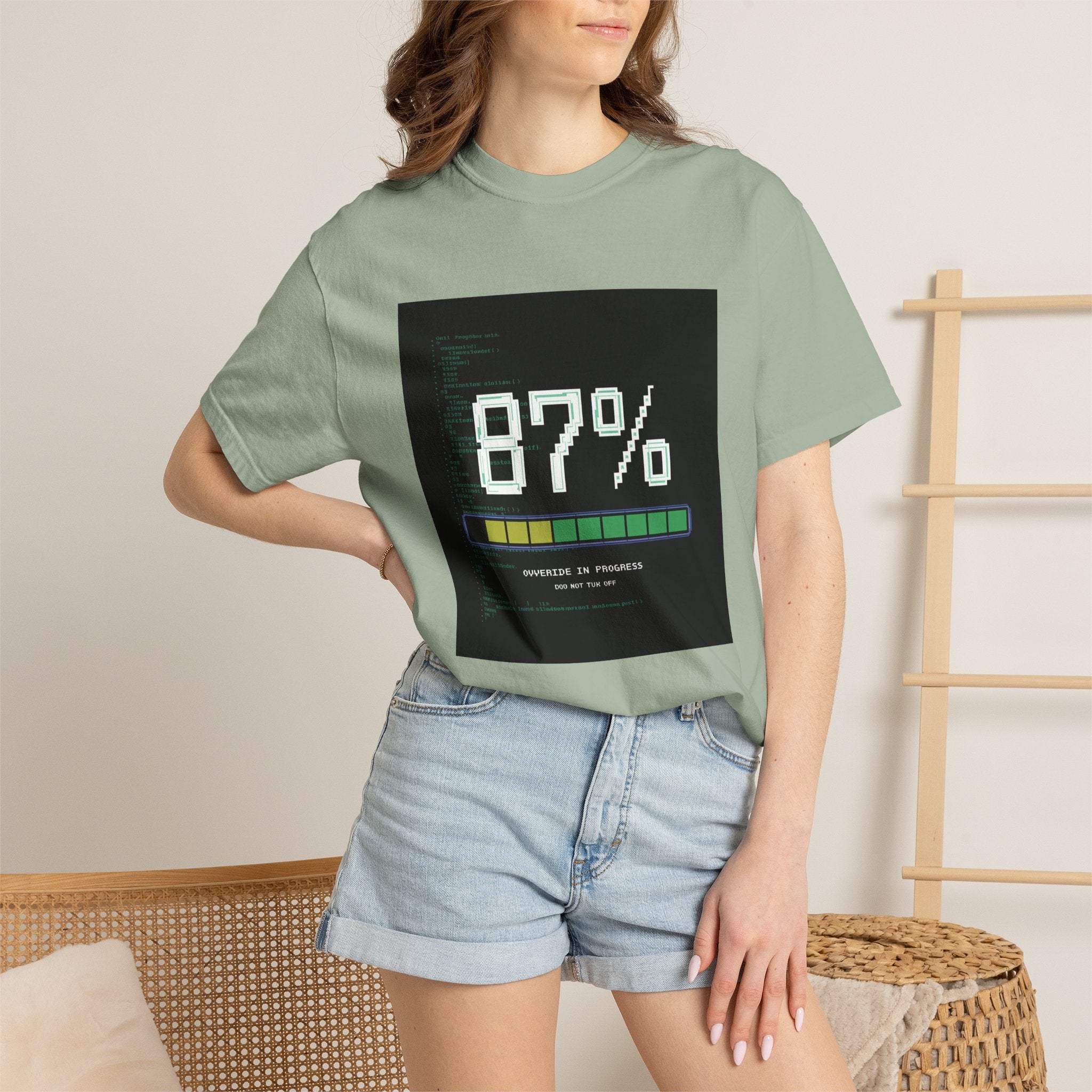 Glitch Gaming T-Shirt | Override In Progress Cyberpunk Tee