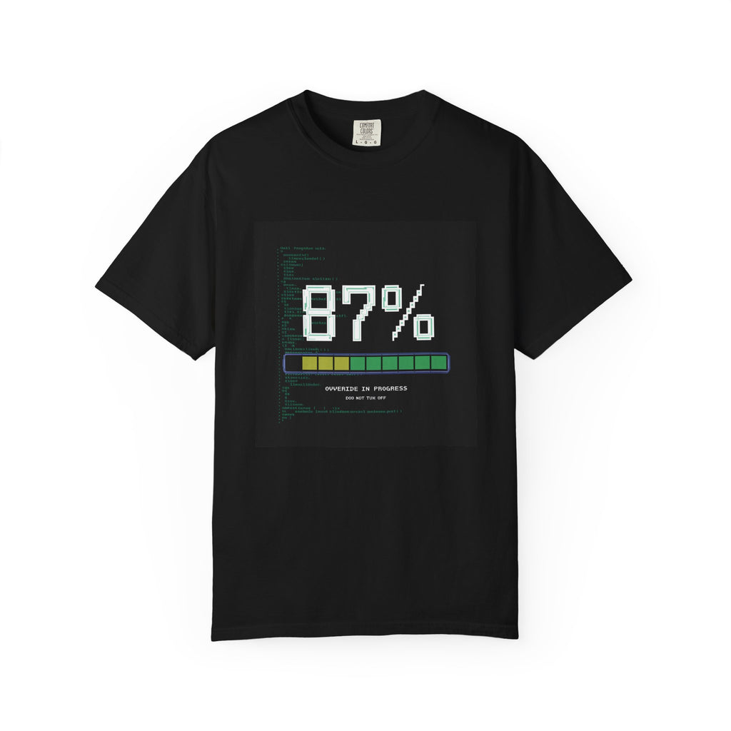 Glitch Gaming T-Shirt | Override In Progress Cyberpunk Tee
