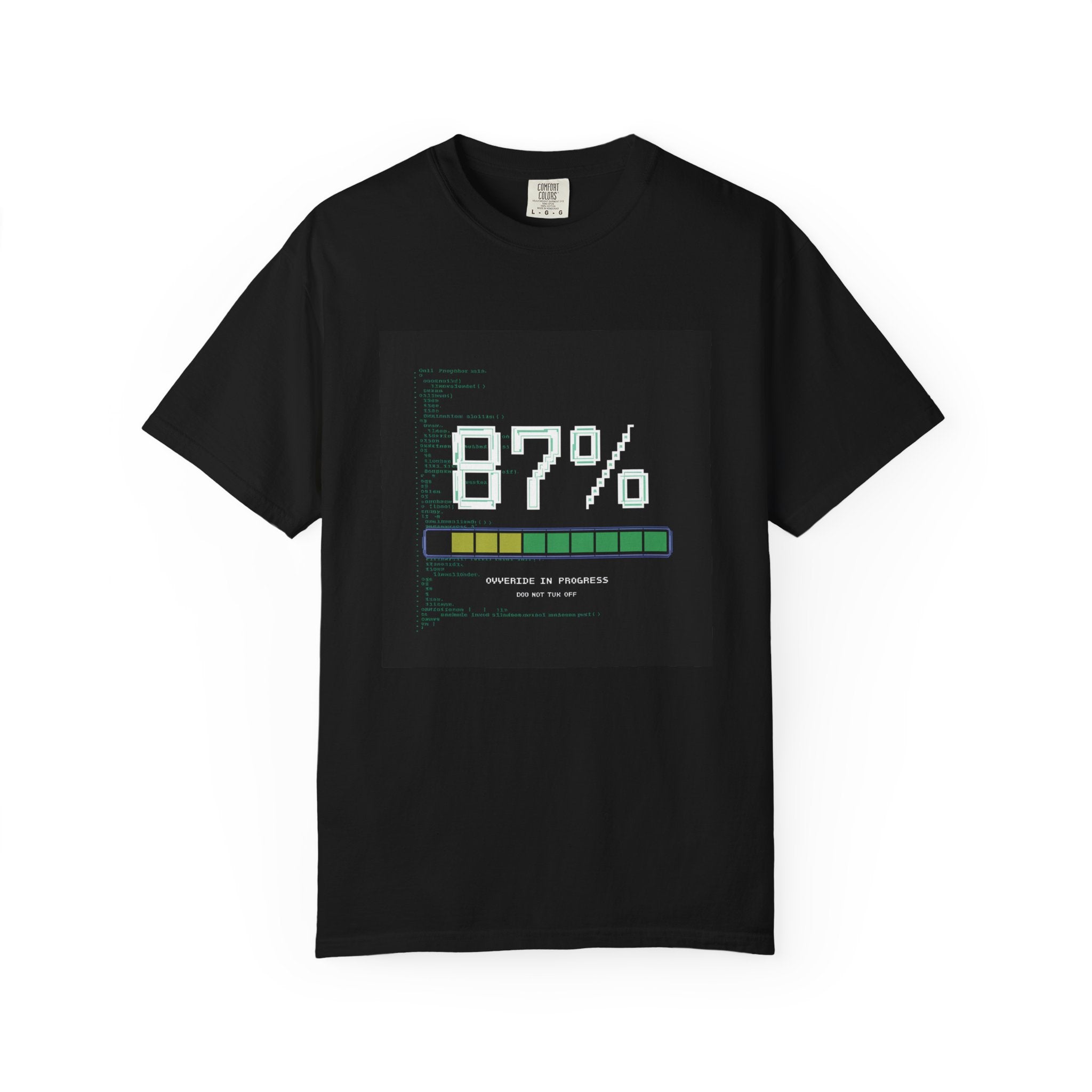 Glitch Gaming T-Shirt | Override In Progress Cyberpunk Tee