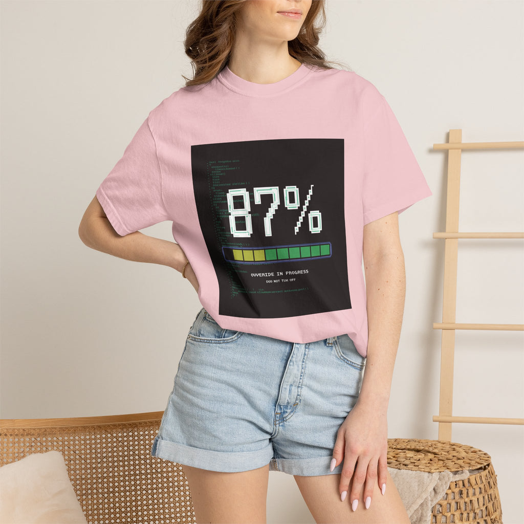 Glitch Gaming T-Shirt | Override In Progress Cyberpunk Tee