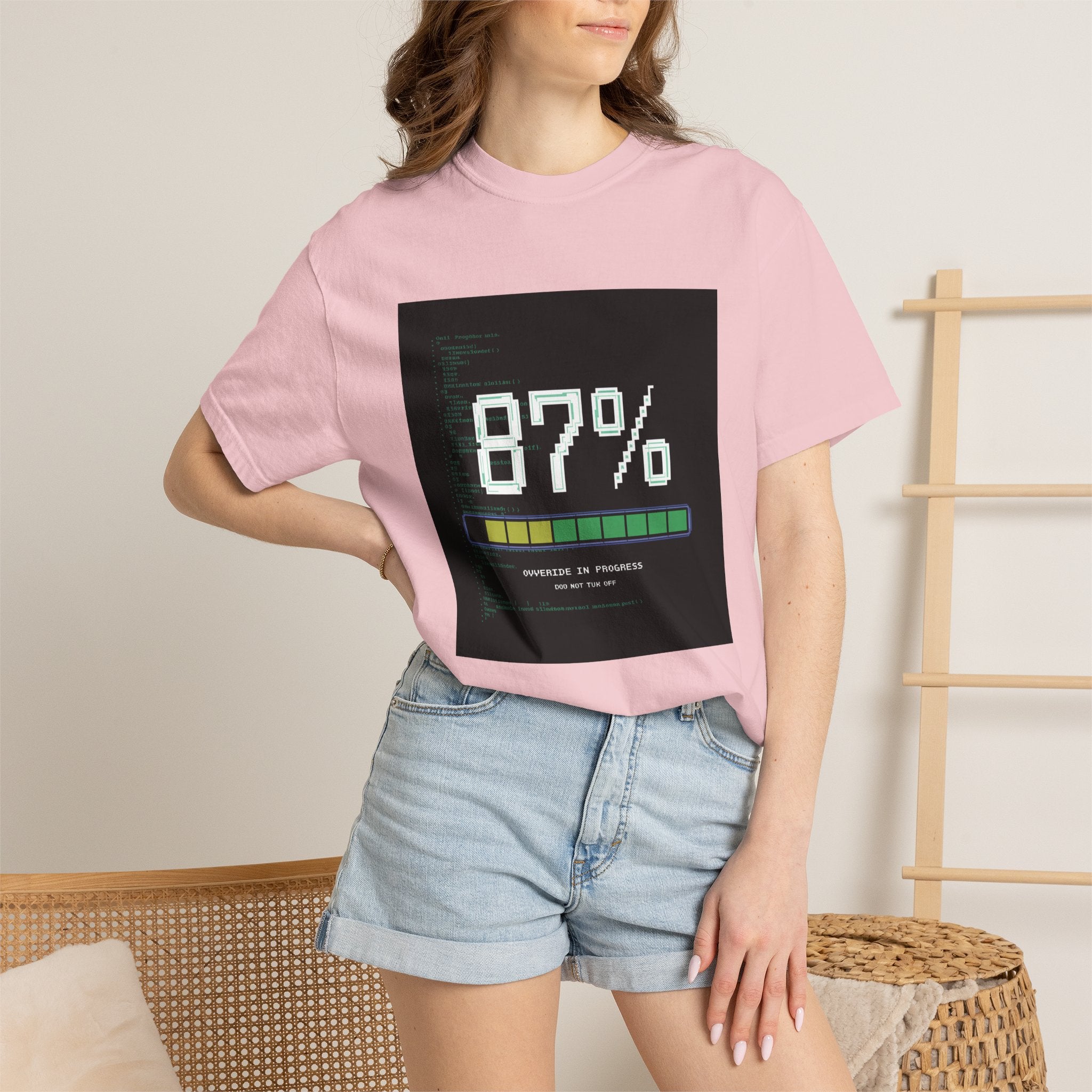 Glitch Gaming T-Shirt | Override In Progress Cyberpunk Tee