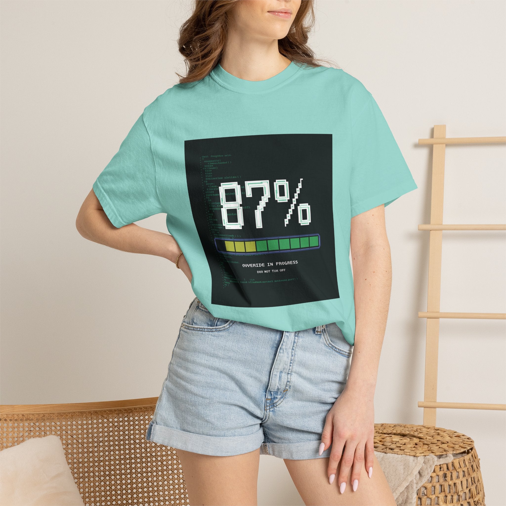Glitch Gaming T-Shirt | Override In Progress Cyberpunk Tee