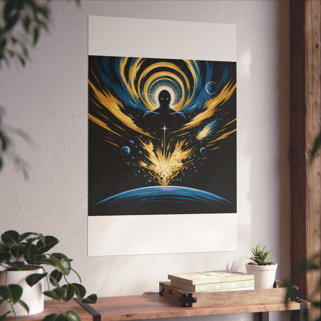 Cosmic Villain Art Print | Epic Sci-Fi Space Poster 18x24
